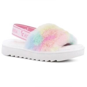 Koolaburra by UGG Fuzz’n II Women’s Rainbow Faux-Fur Slippers